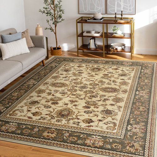 Clarence Oriental Beige Ivory Area Rug